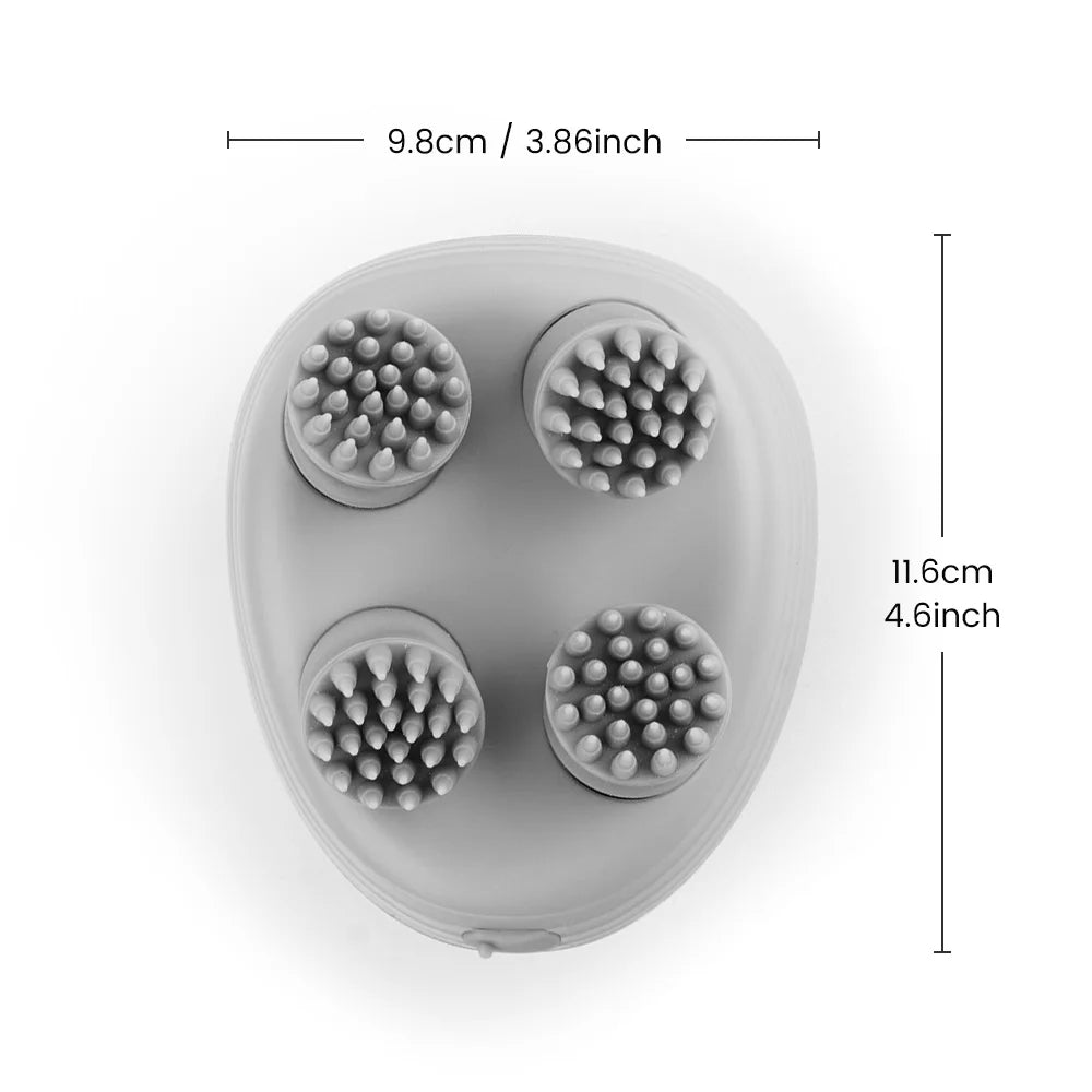 Masajeador de pelo para cabeza del cuero cabelludo, cuidado de la salud eléctrico, antiestrés, relajación corporal, tejido Saude profundo, previene el masaje corporal, Mini cuero cabelludo